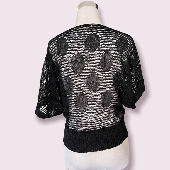 C’est Toi Black Sheer Top Size M - Picture 3 of 3